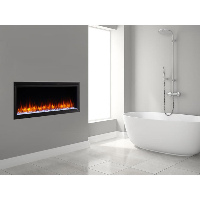 SimpliFire Allusion Platinum Linear Electric Fireplace Wayfair